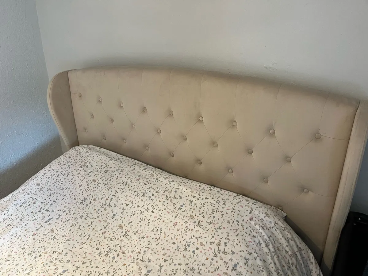 Queen size fabric bed - Image 4