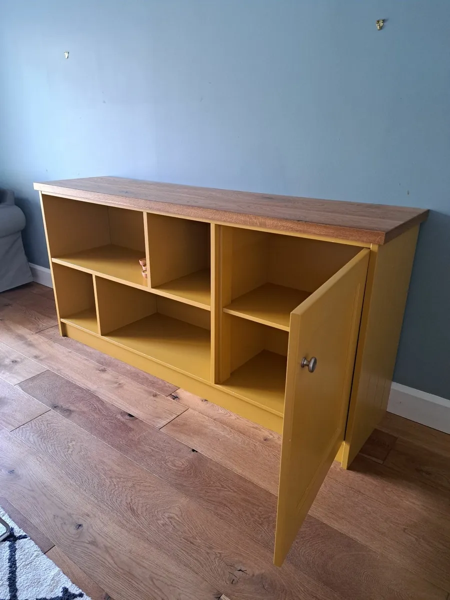 Mustard yellow sideboard / toy storage - Image 2