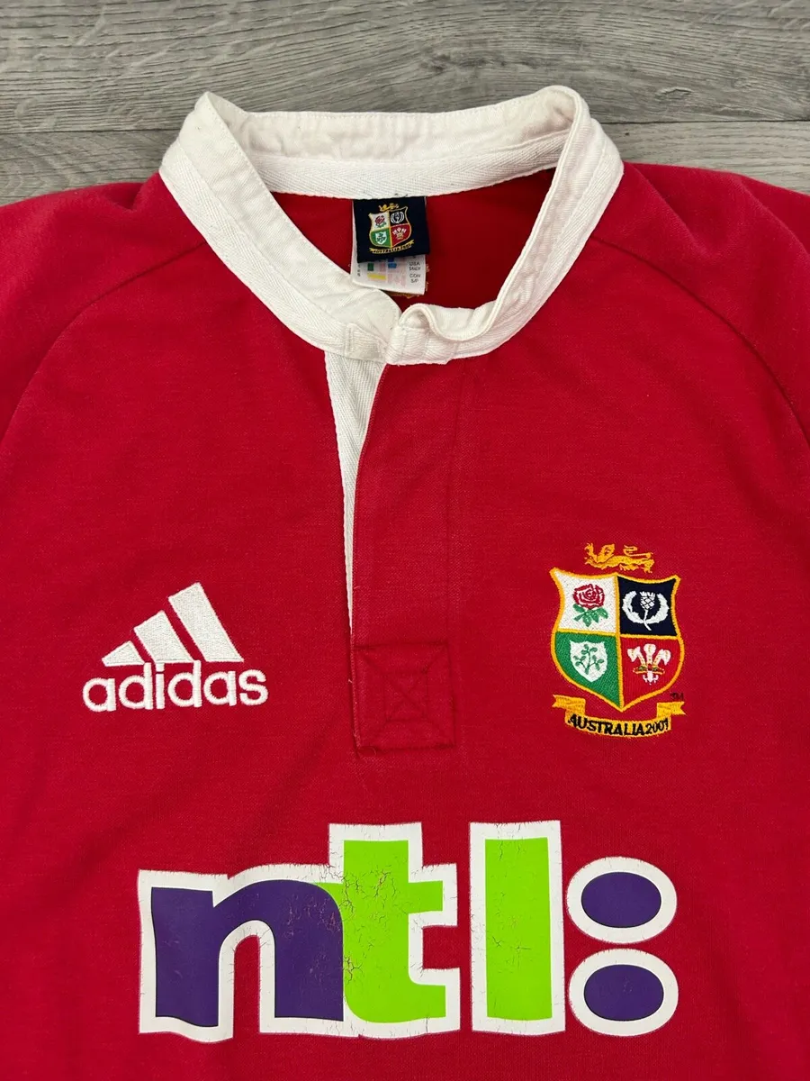 Vintage 2001 Adidas Lions Rugby Jersey Shirt Small - Image 3