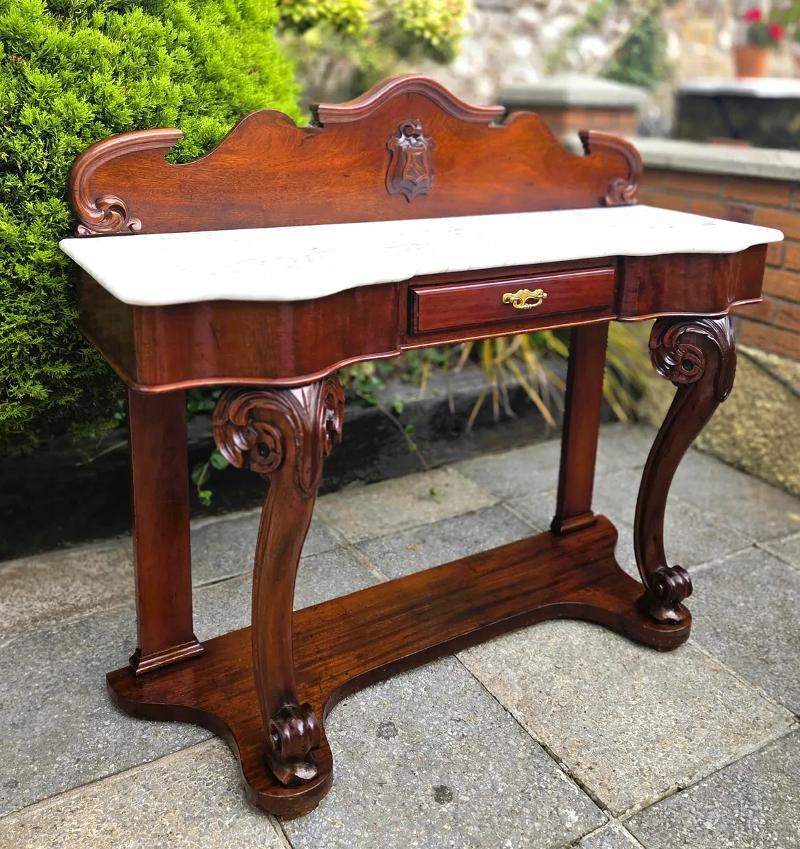 Victorian Marble Top Console Table- Circa 1860 - Image 2