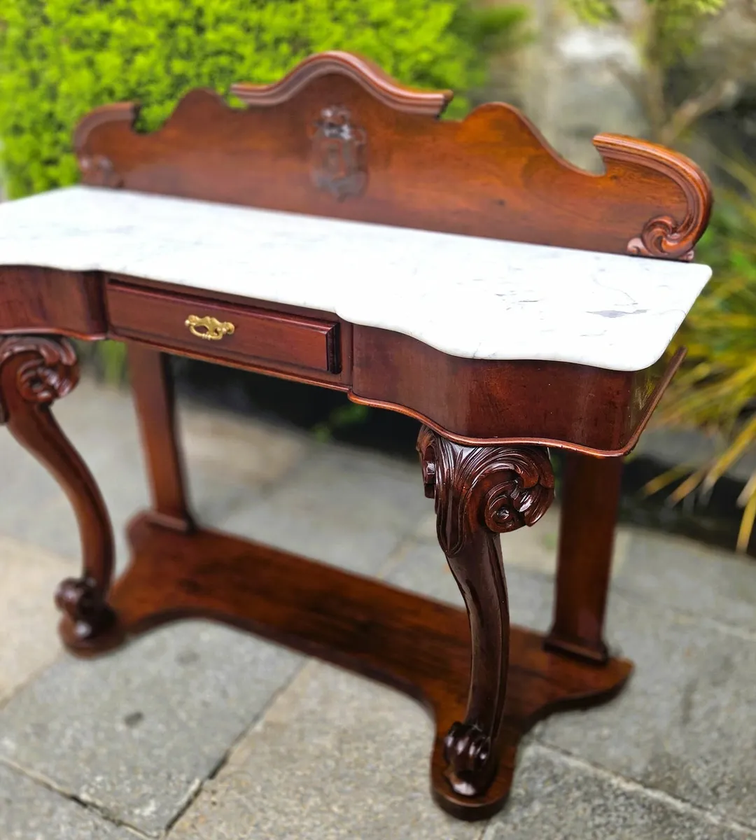 Victorian Marble Top Console Table- Circa 1860 - Image 3
