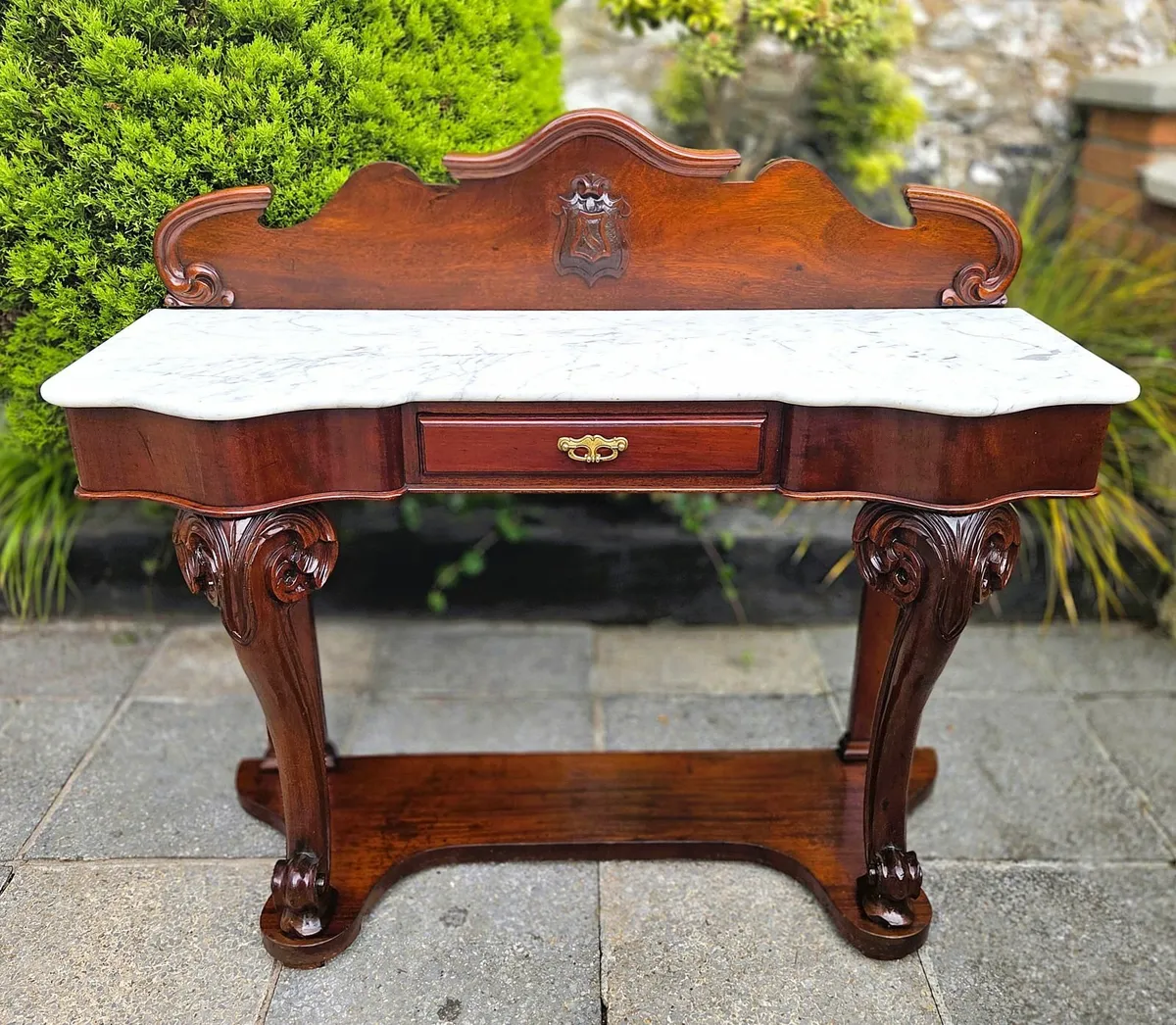 Victorian Marble Top Console Table- Circa 1860 - Image 1