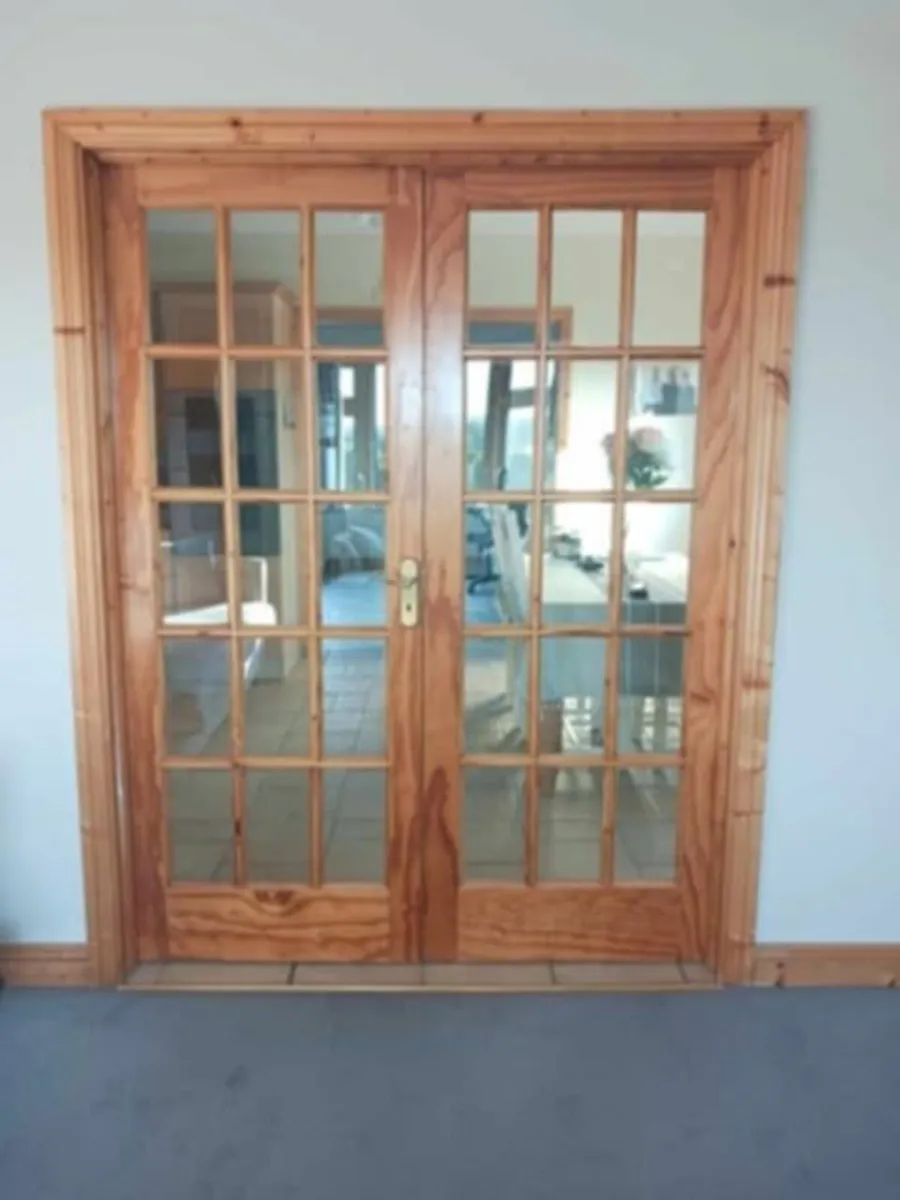 Solid Pine Double Internal French Doors
