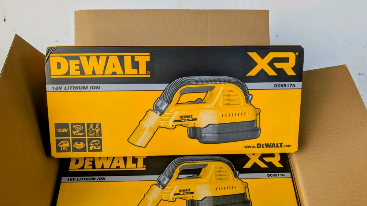DeWalt 18v Cordless Vacuum Cleaner - New - Image 1