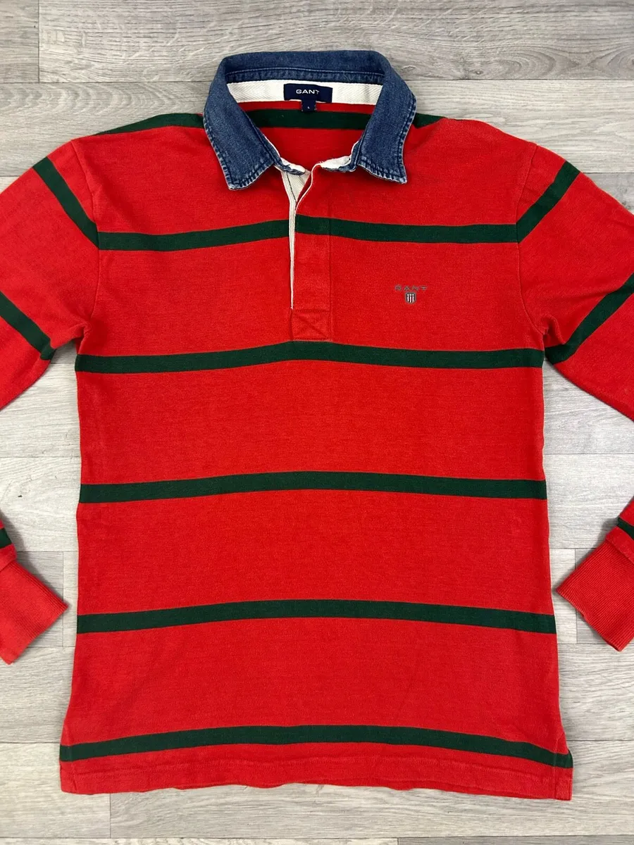 Gant Striped Rugby Shirt Mens Medium - Image 2