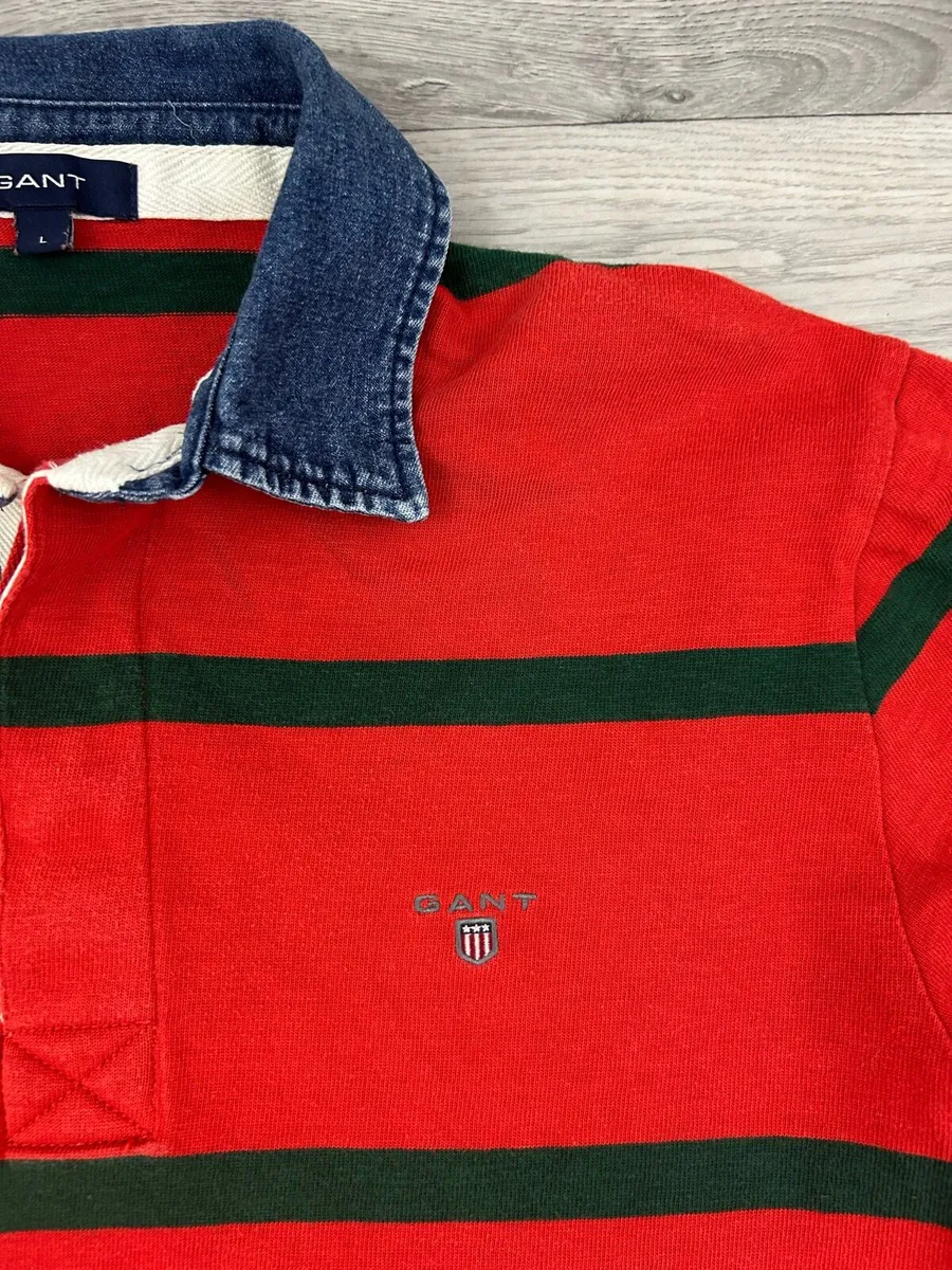 Gant Striped Rugby Shirt Mens Medium - Image 3