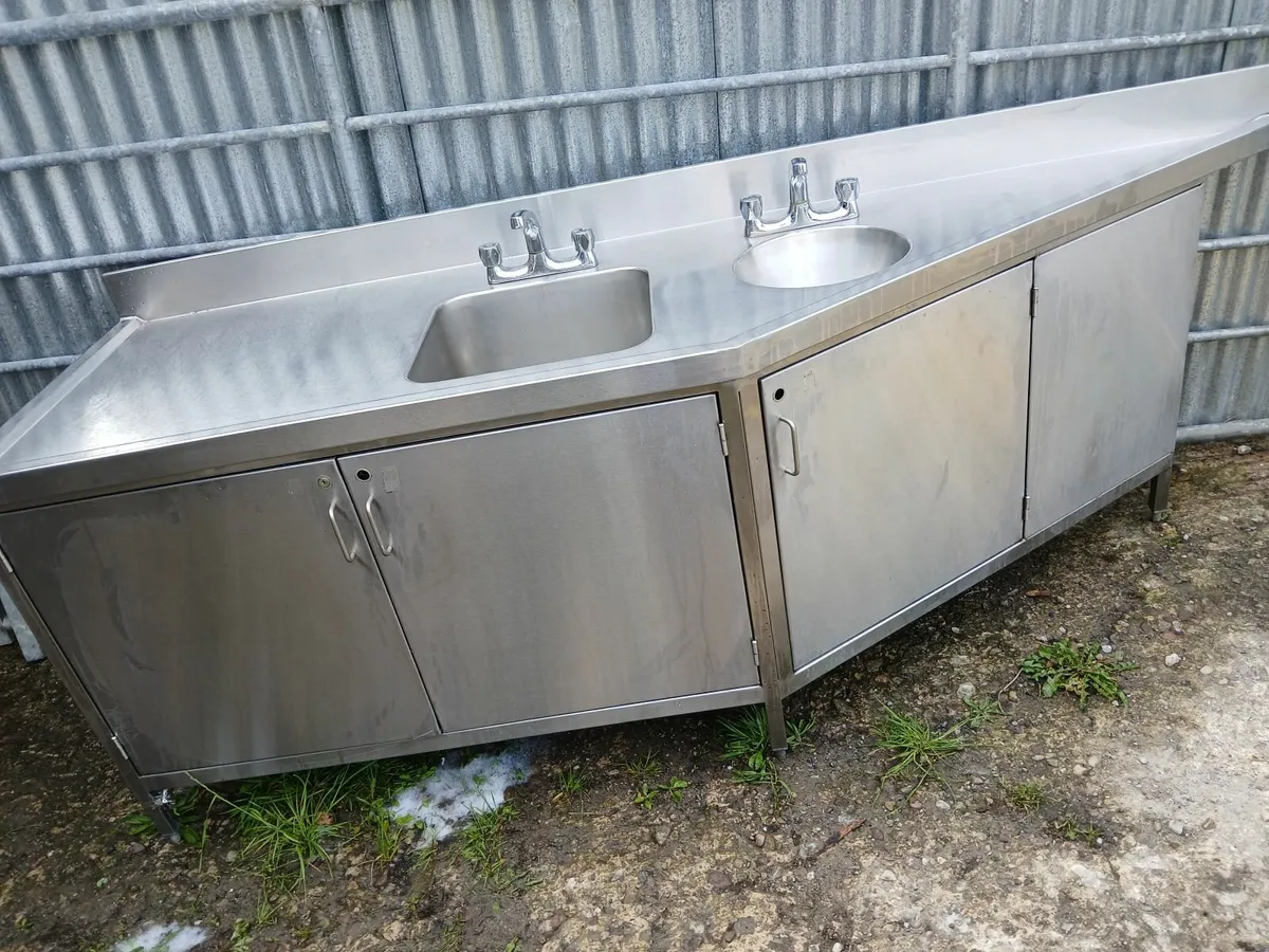 Stainlesd steel cabbinet double sink complete - Image 2