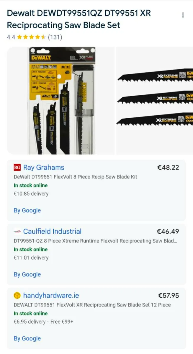 DeWalt Extreme 8 Piece Reciprocating Saw Blade Set - Image 4