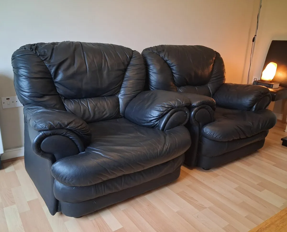 Leather Armchairs - Image 1