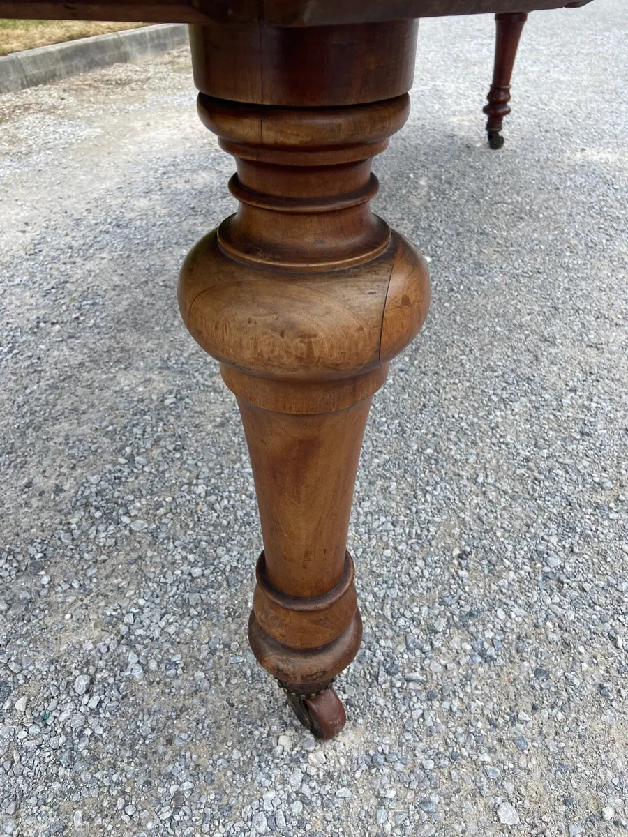 1840s telescopic long dining room table - Image 4