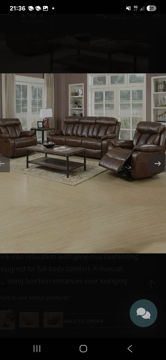 Merrion 311 real leather recliners reduced l