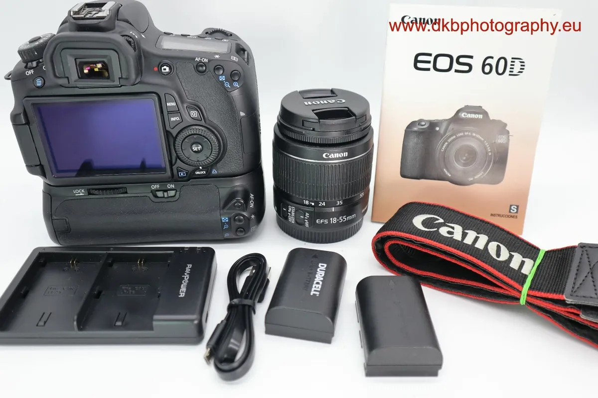 CANON 60D CAMERA & EFs 18-55mm LENS & BATTERY GRIP - Image 3