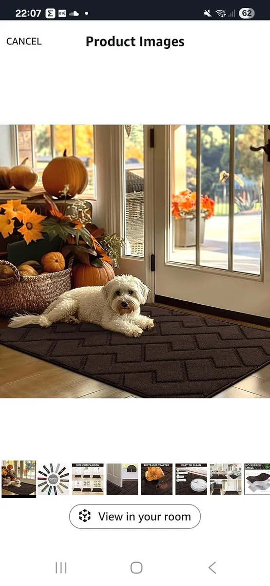 Brand new coffee coloured rug 80 x 120 - Image 2