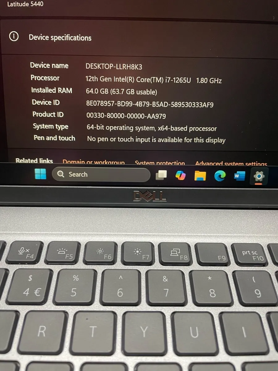 Dell laptop i7 pro 64gb 512ssd win 11 pro - Image 4
