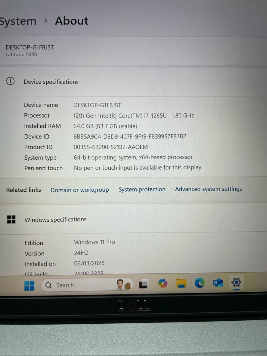 Dell laptop i7 pro 64gb 2 TB SSD win 11 pro - Image 4