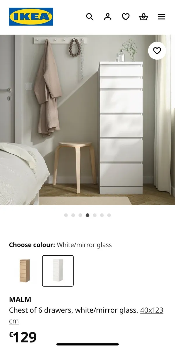 IKEA Malm set or drawers with mirror - Image 1