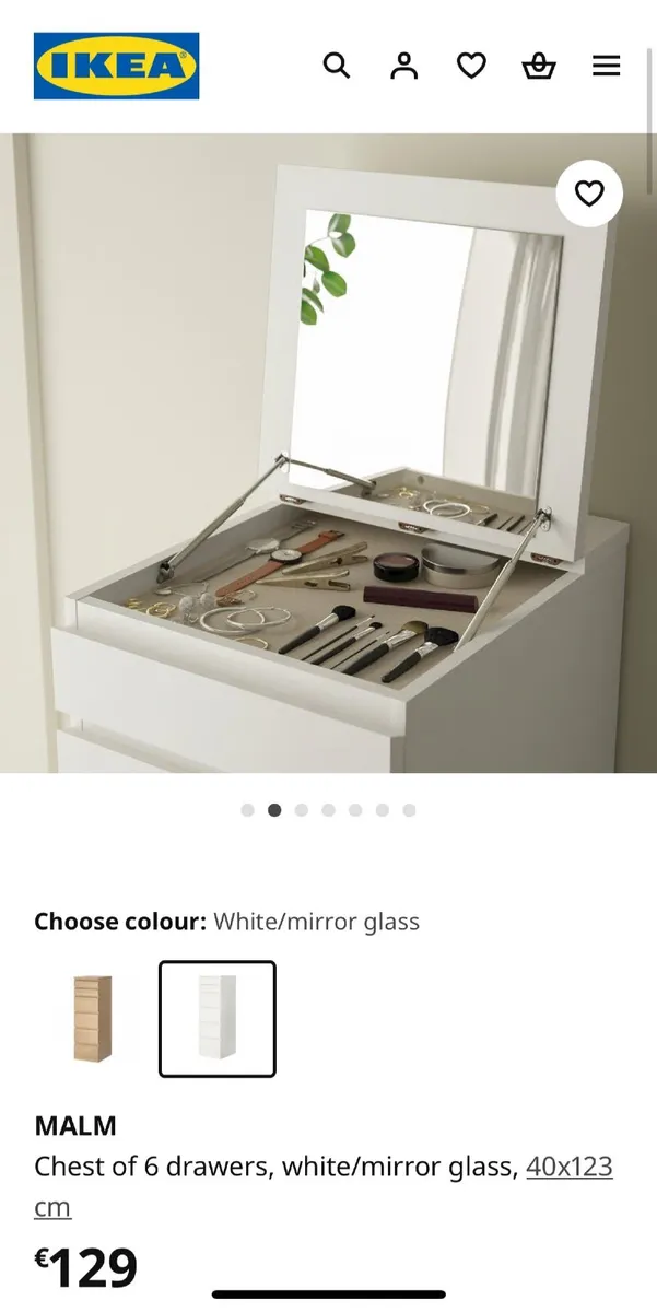 IKEA Malm set or drawers with mirror - Image 2