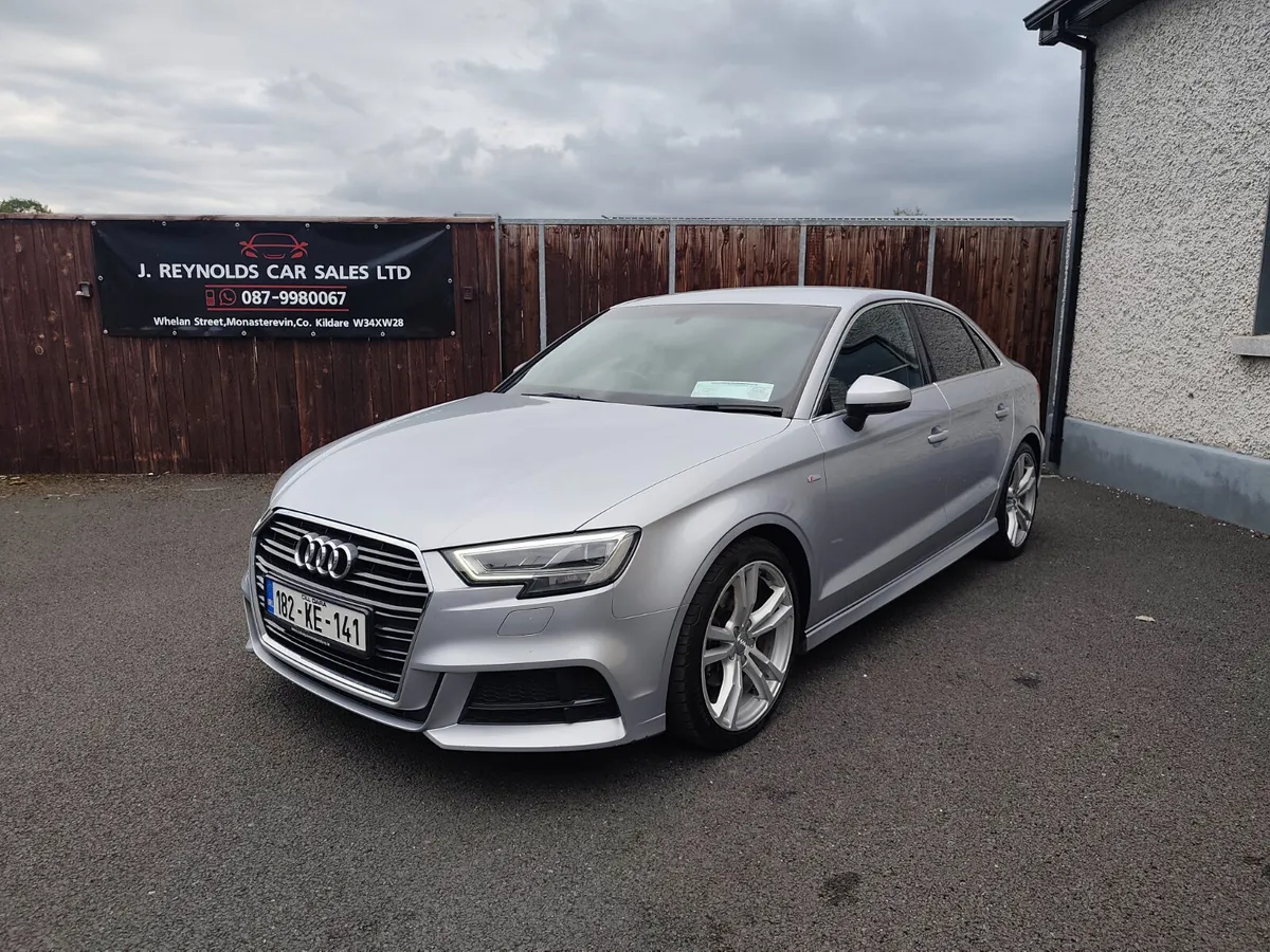 Audi A3 S line auto low km Irish car from new 2018 - Image 1