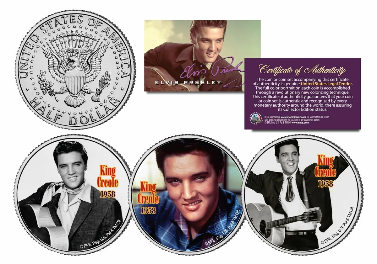 ELVIS PRESLEY * King Creole *3-Coin Set, Free Post