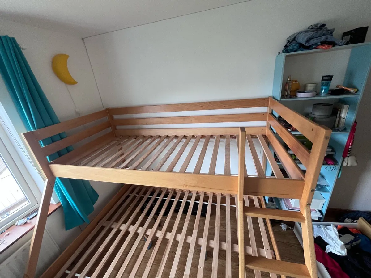 Double / Single solid beech bunk bed - Image 2
