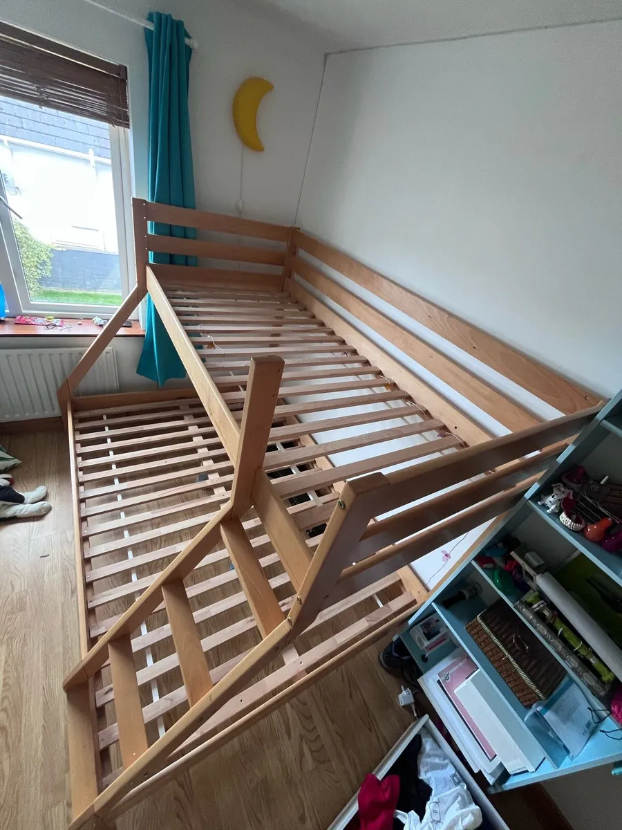 Double / Single solid beech bunk bed - Image 3