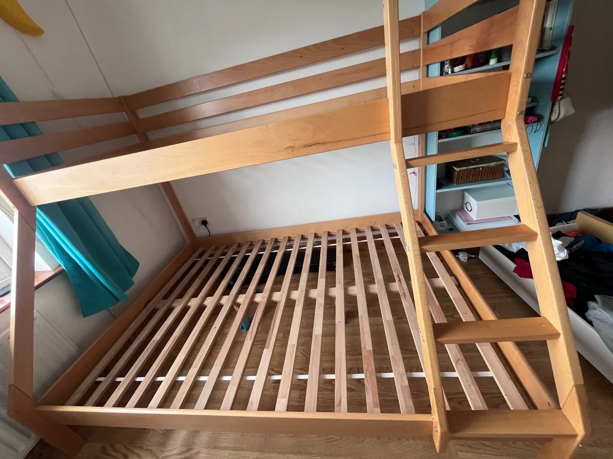 Double / Single solid beech bunk bed - Image 4