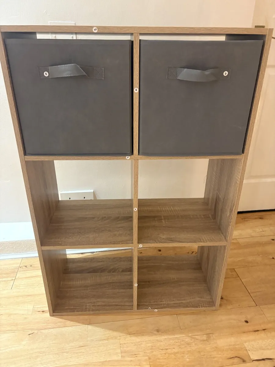 Free shelves, bed frame and red chair - Image 3