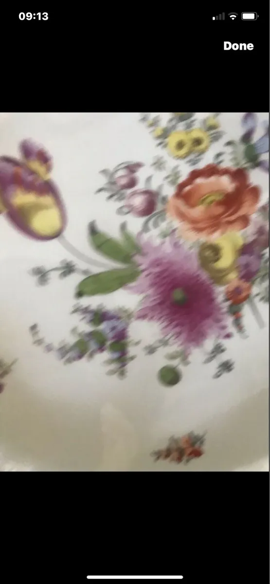 Antique Hand Painted Meissen Dish - Image 2