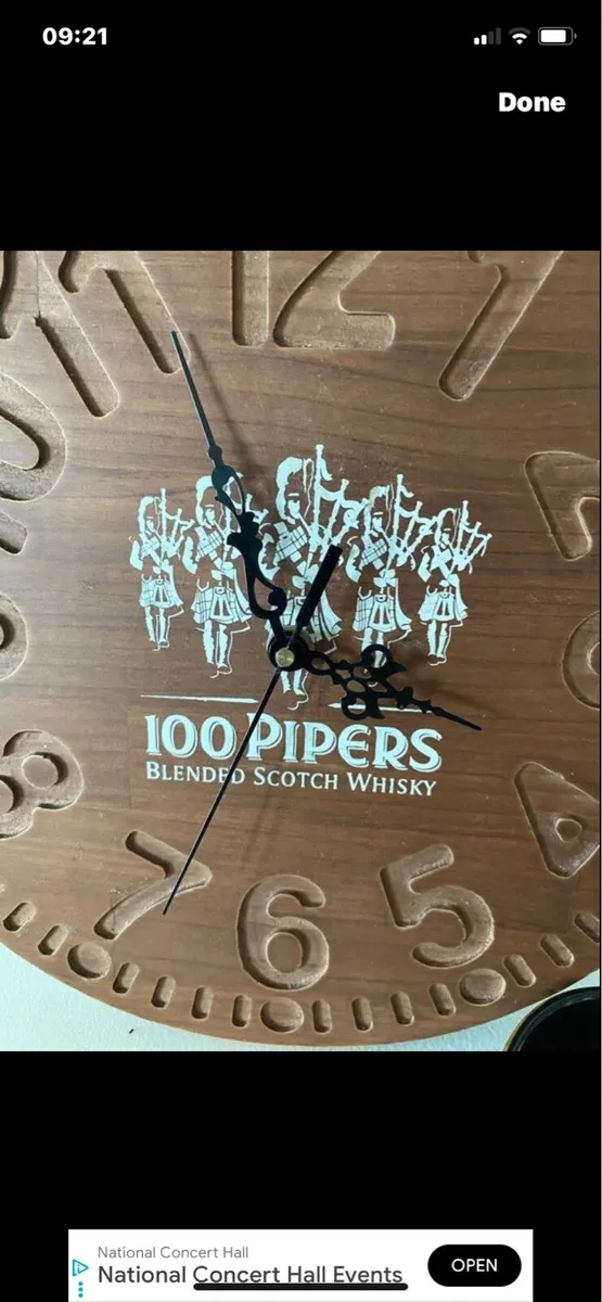 100 Pipers Bar Clock & Dish - Image 2
