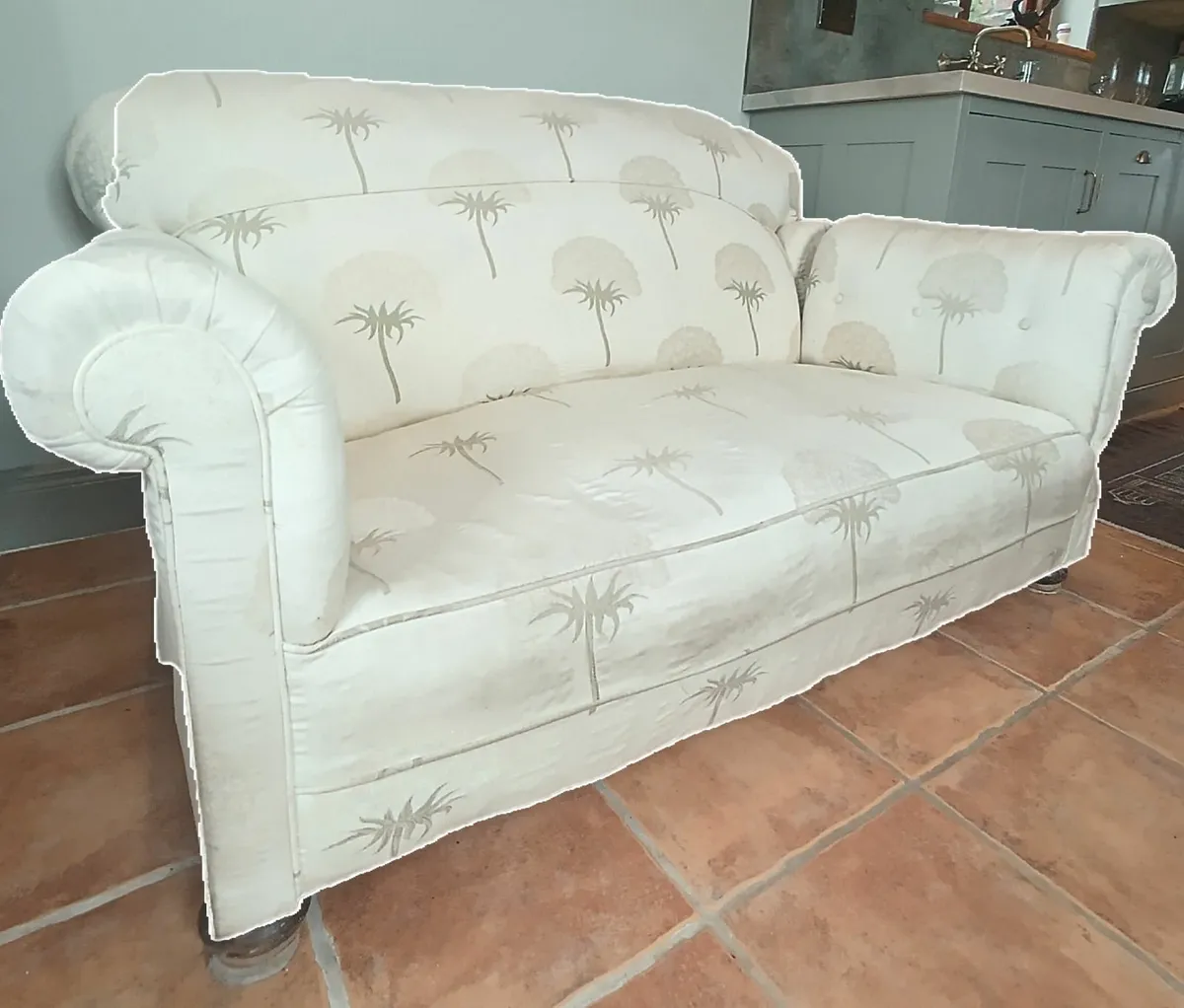 2 seater chesterfield sofa - Victorian "Drop Arm" - Image 1