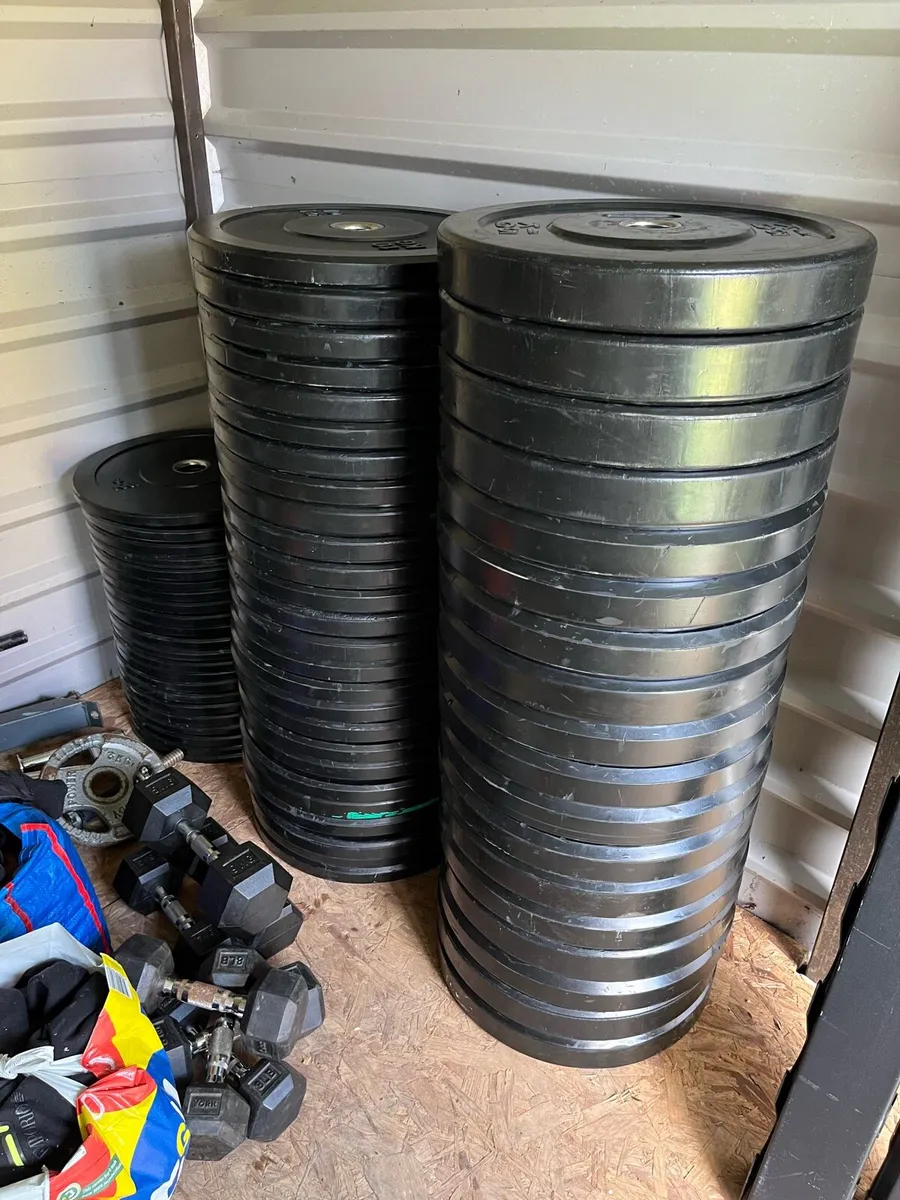 685kg Olympic bumper weight plates - Image 1