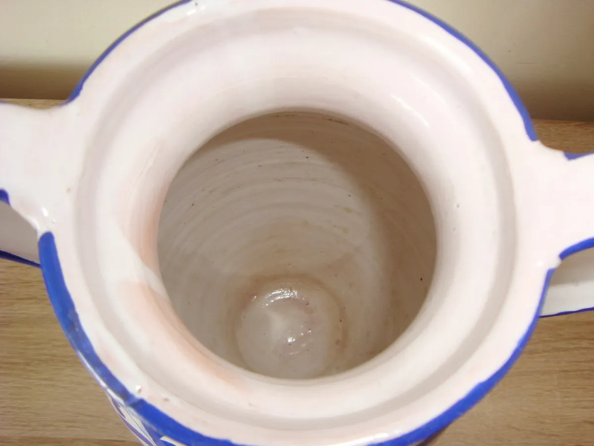 Ceramic white and blue vase H29 cm - Image 4