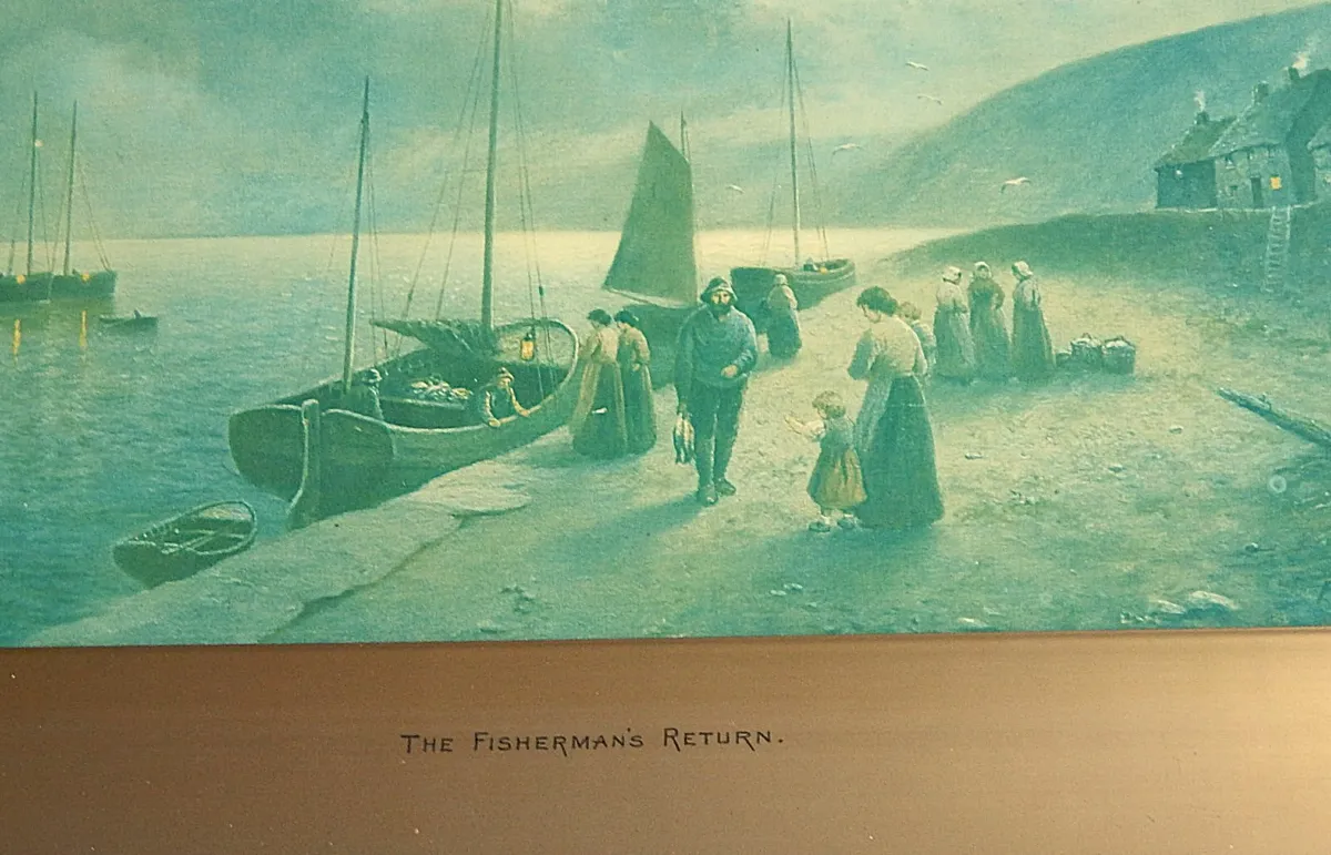 Vintage Print of ‘The Fisherman’s Return’ - Image 4