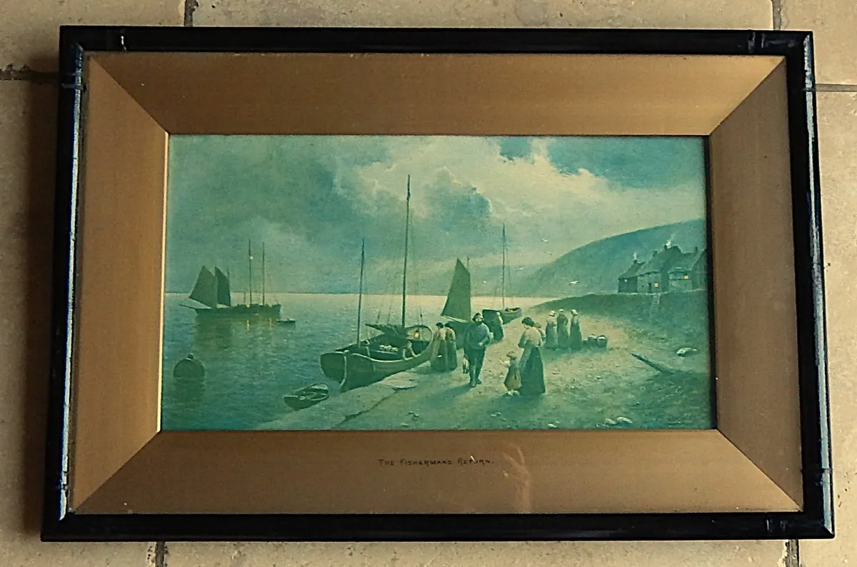Vintage Print of ‘The Fisherman’s Return’ - Image 1