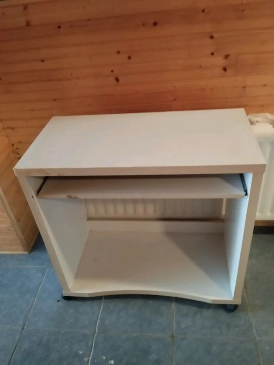 Computer desk by 2 and chair - Image 1