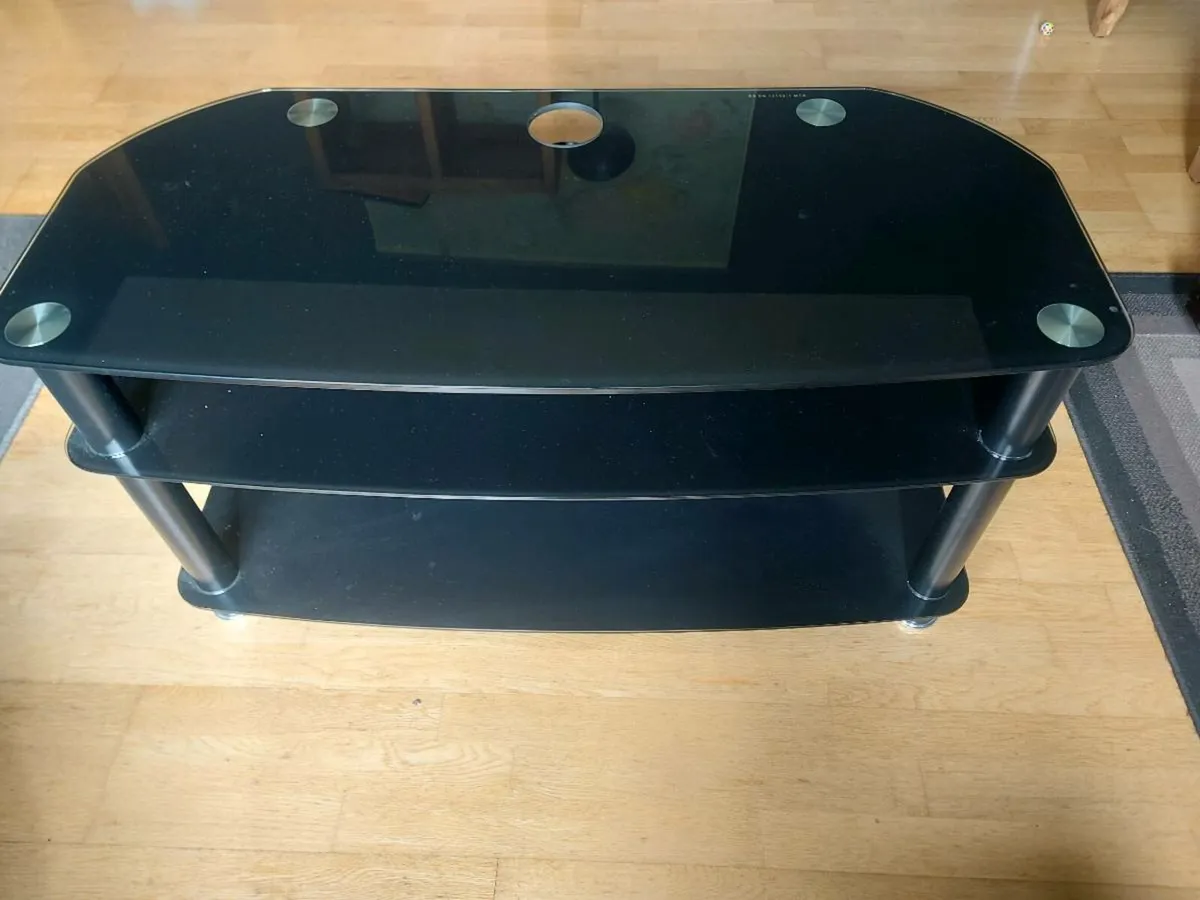 Black Glass TV Stand - Image 2