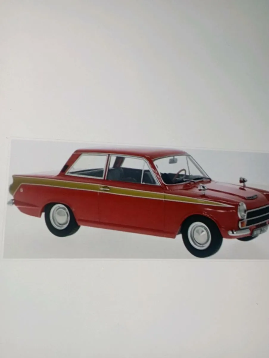 FORD  LOTUS CORTINA MK1 RED/GOLD 1966. - Image 1