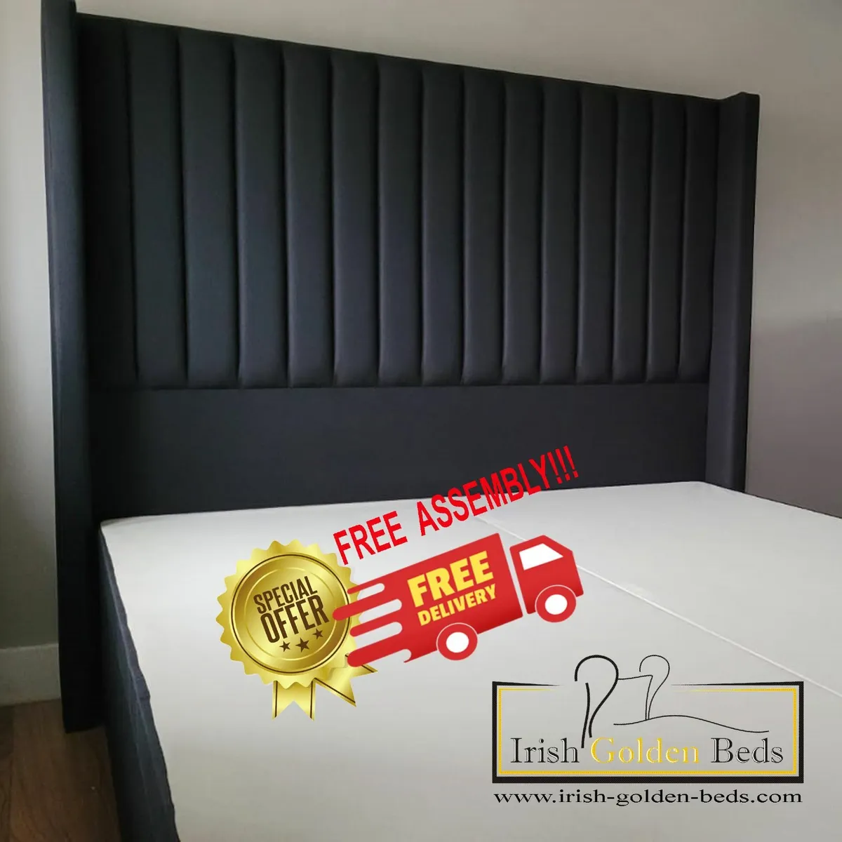 bed frame and headboard, free delivery - Image 2