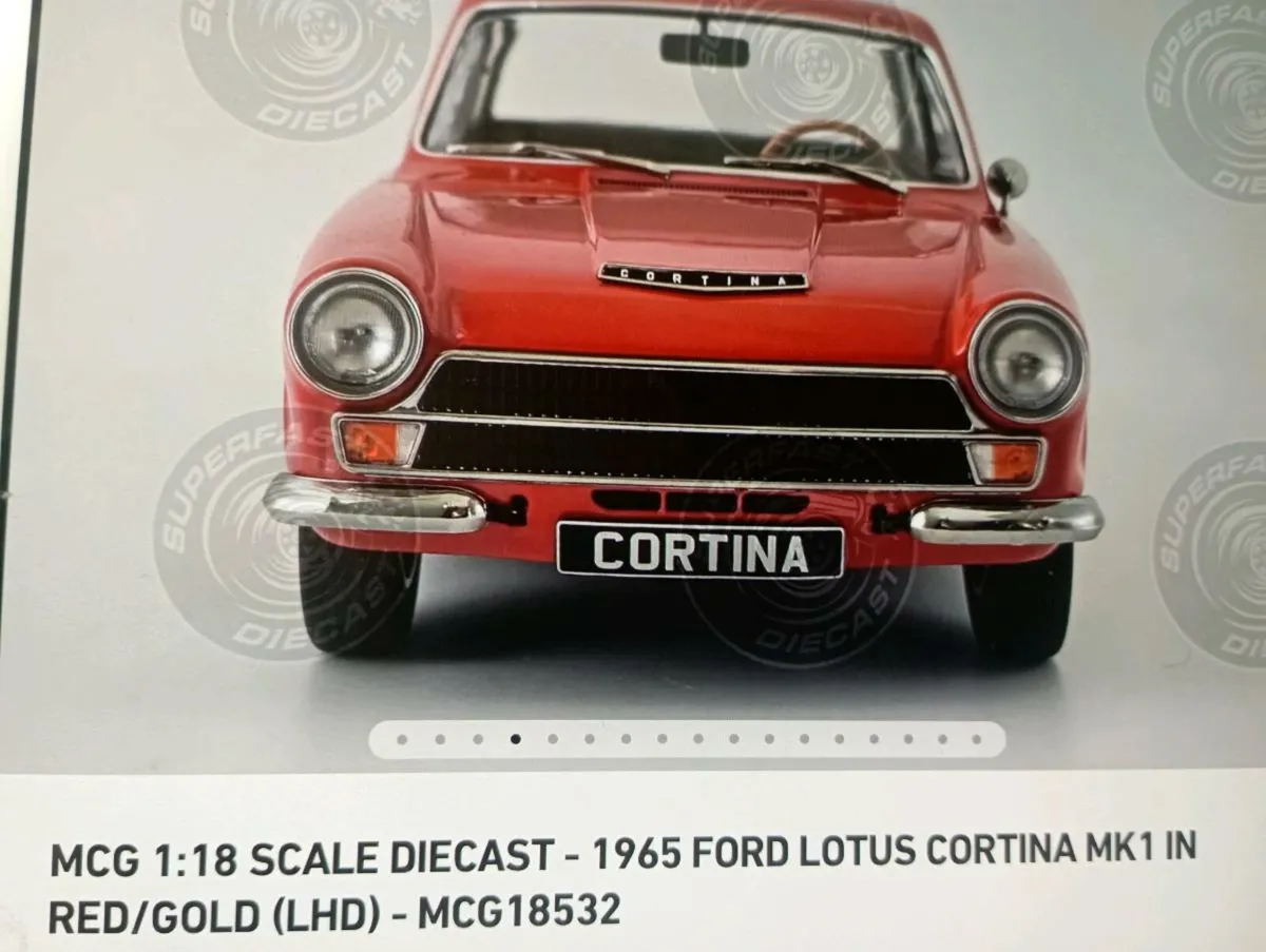 FORD  LOTUS CORTINA MK1 RED/GOLD 1966. - Image 2