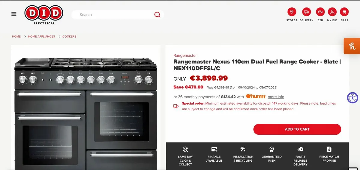 Rangemaster Nexus Oven 110 dual fuel - Image 2