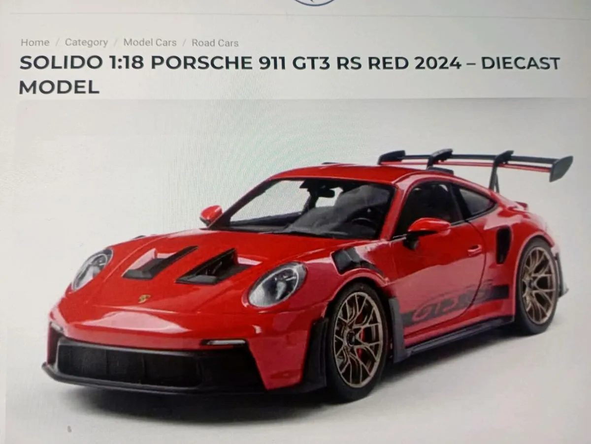SOLIDO 1-18  SCALE  PORSCHE 911 G3 2024 - Image 1