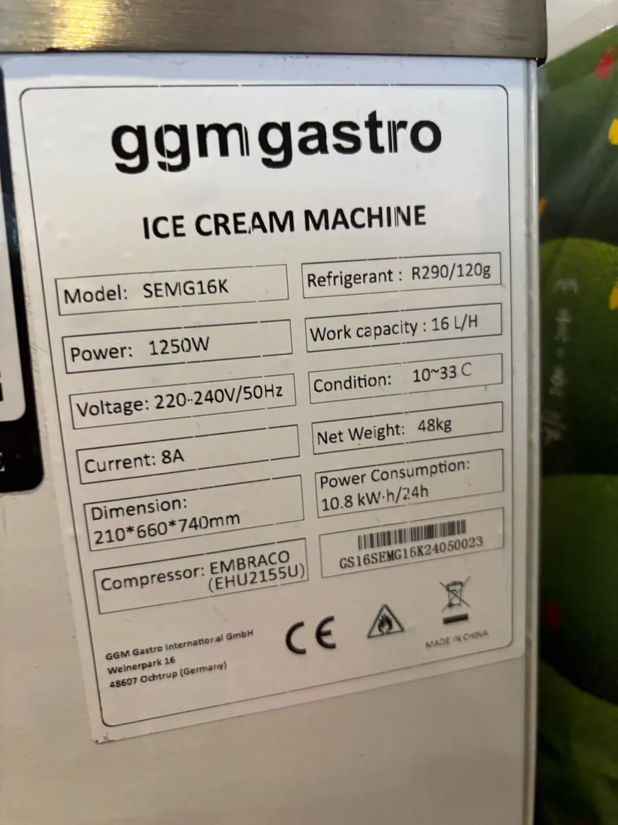 Service request for ice cream machine