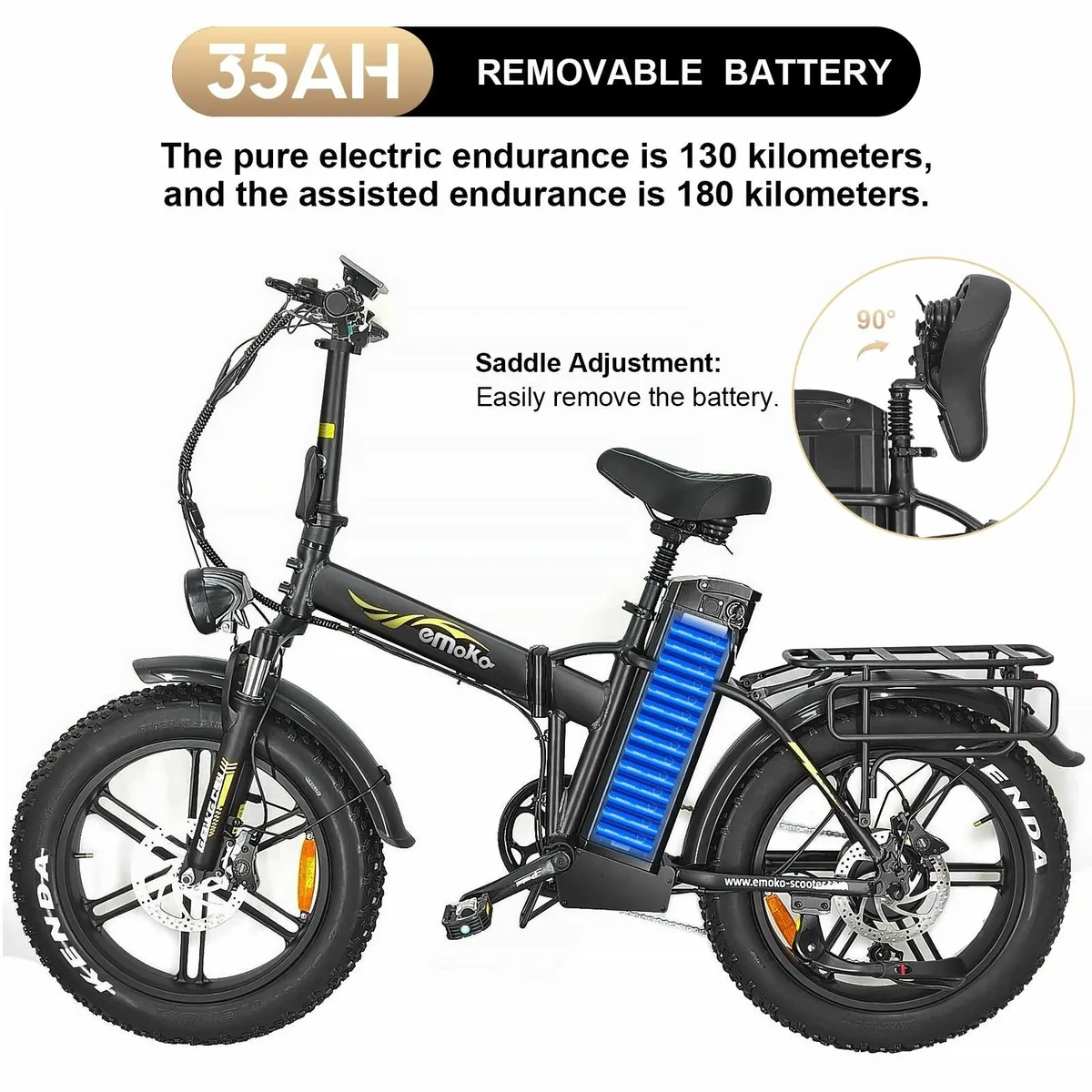 EMOKO C94 CARGO Food Delivery Electric Bike - Image 3