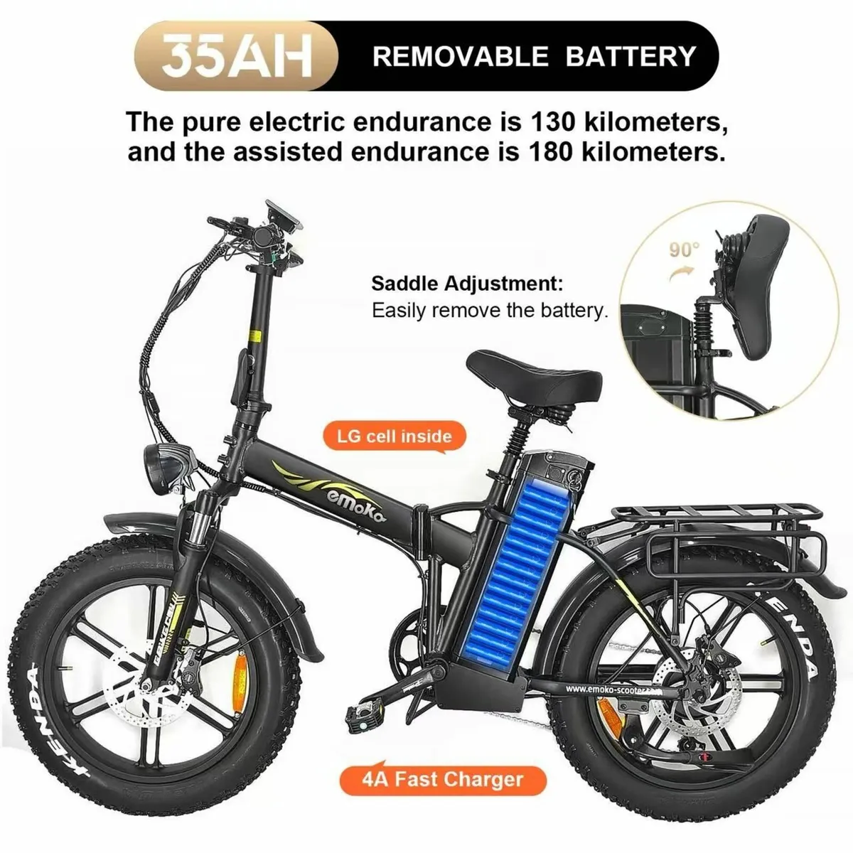 EMOKO C94 CARGO Food Delivery Electric Bike - Image 4