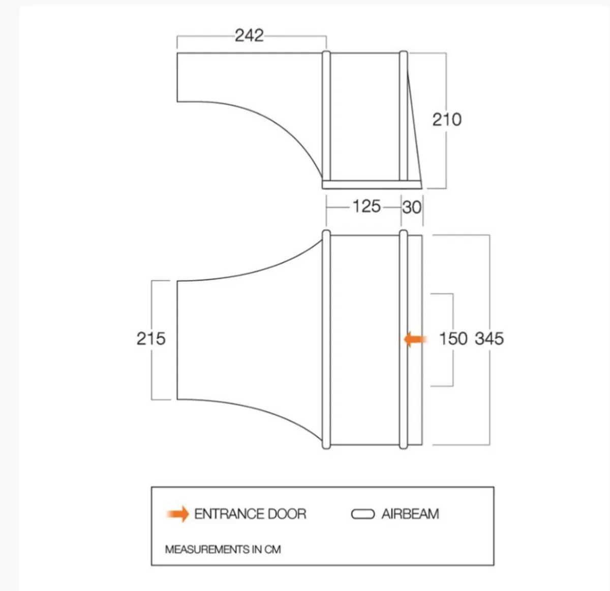 Vango Excel Air Beam Side Awning - Image 2