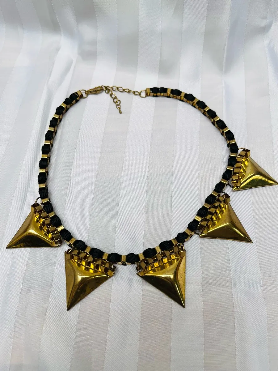 Gold metal necklace - Image 3