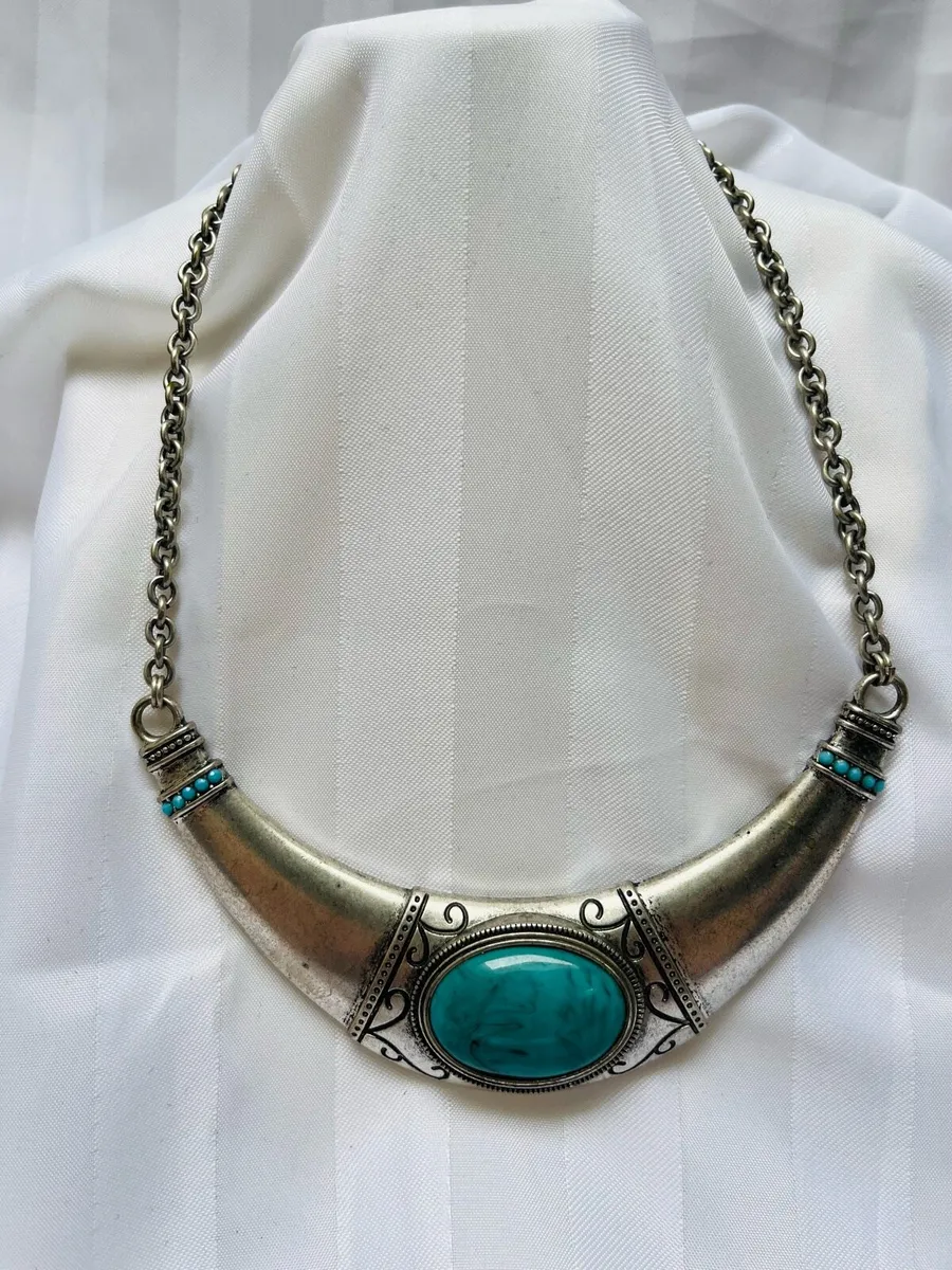 Silver metal necklace - Image 2