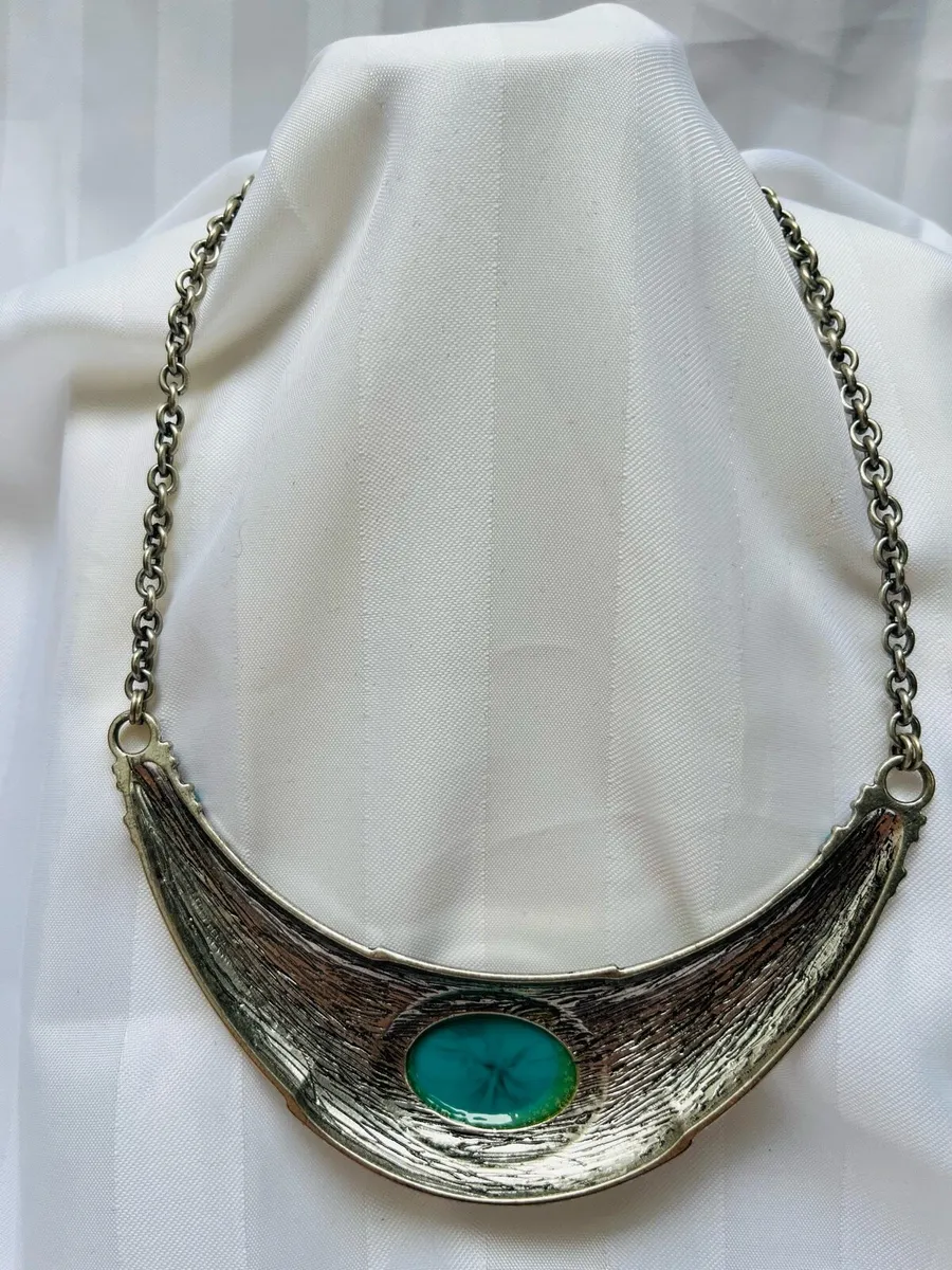 Silver metal necklace - Image 4