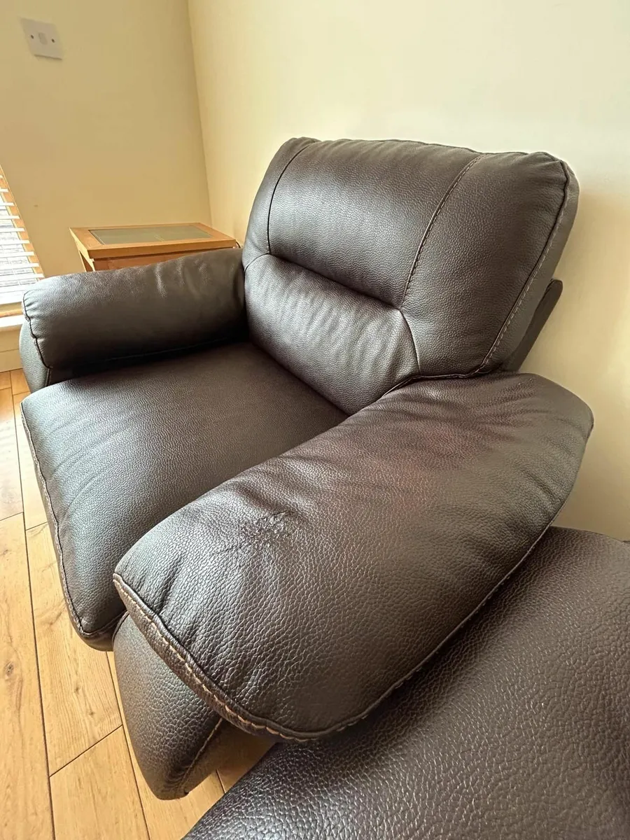 Free to go : Brown 3, 2 and 1 Seater Faux Leather - Image 4