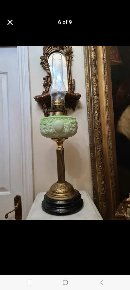 Victorian oil lamp